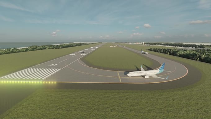 create 3d model for airport
