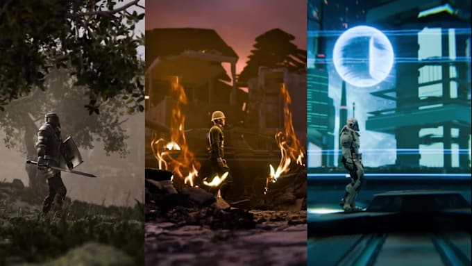 design 3d environment and cinematics for film games and product