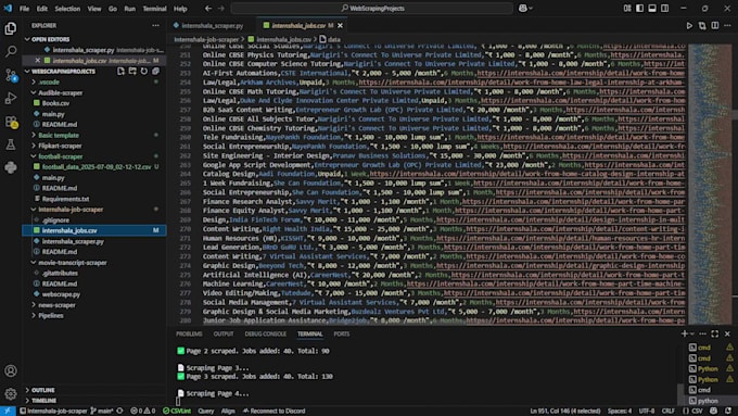 scrape websites or extract data using python and selenium