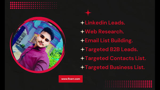 Provide targeted b2b lead generation and email list building by ...