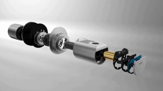 3d product animation 3d smart door animation tech modeling showreels video