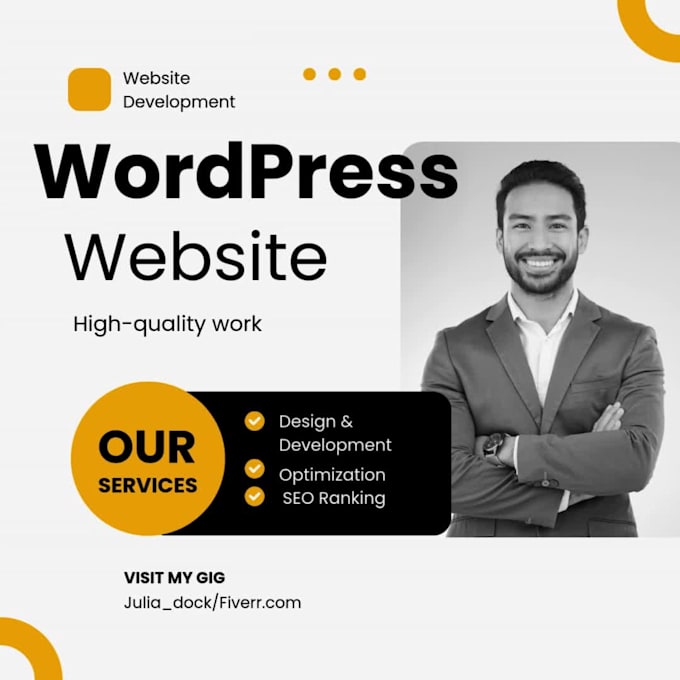 design wordpress, shopify and squarespace business website