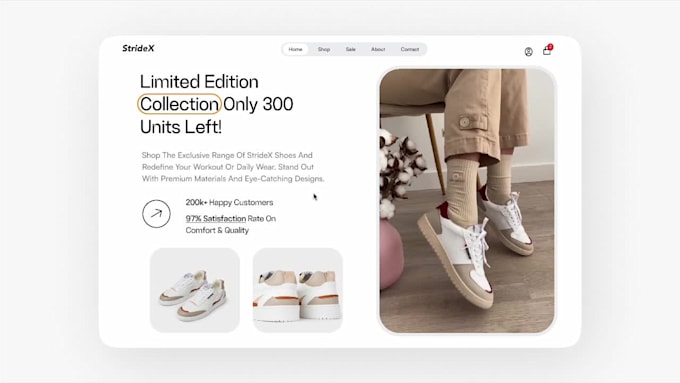ui UX animation design for your website in figma