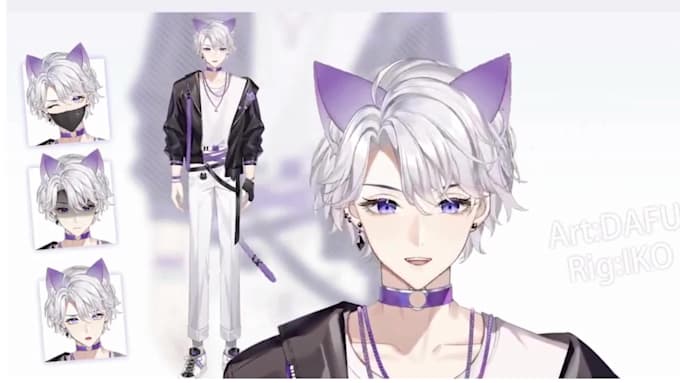 do female live2d model 2d vtuber model 2d vtuber rigging vtuber avatar