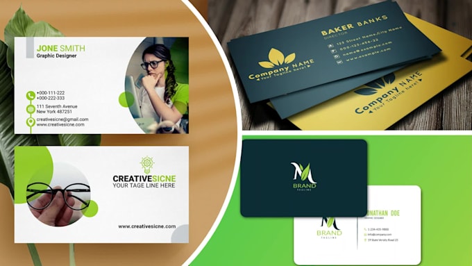make logo and amazing double side business cards