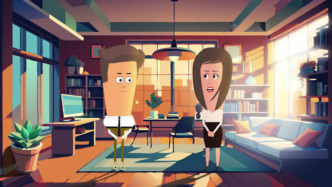 create a custom 2d animated explainer video in 24h
