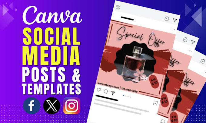 create canva social media posts, ads and canva templates