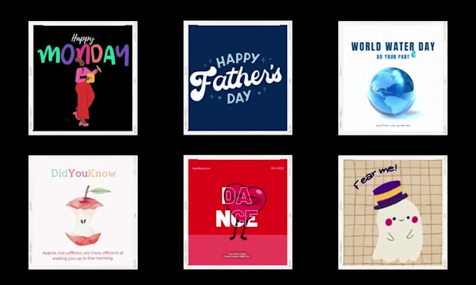 make animation gif banner, post for social media and website