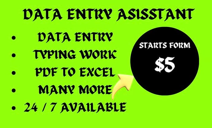 do fast data entry typing job, PDF to word excel, manual copy paste work