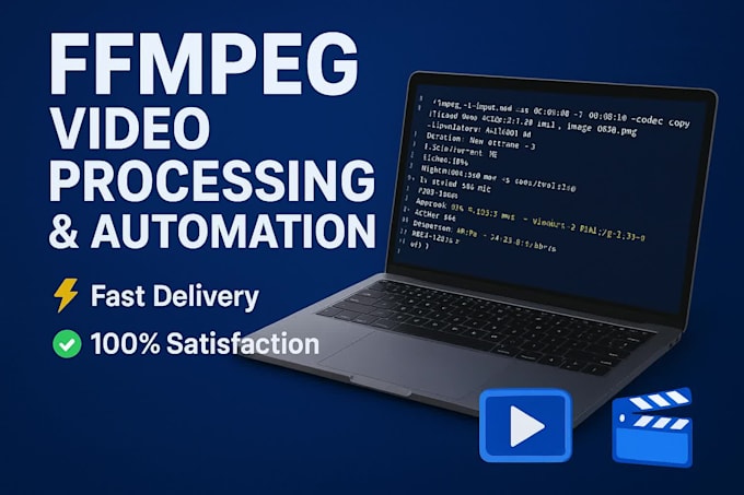 create custom ffmpeg commands for video editing, audio processing, automation