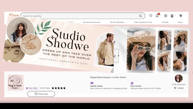 design redbubble etsy teepublic storefront banner
