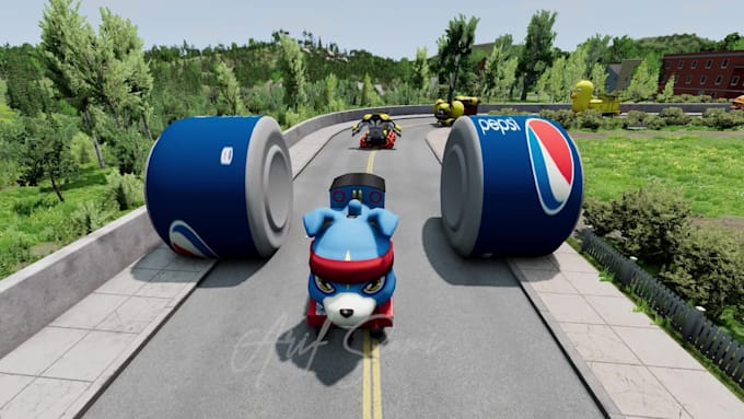 create trending beamng drive video for a youtube channel