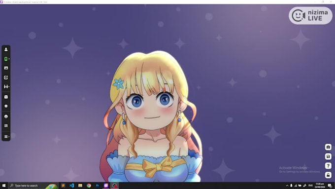 draw a chibi live2d vtuber model with rigging for streamer