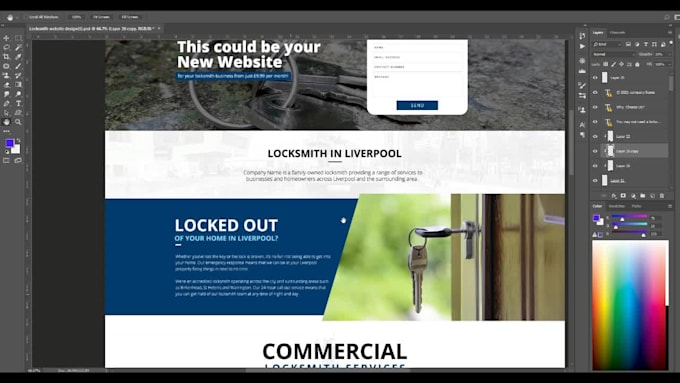design and develop landing or squeeze page