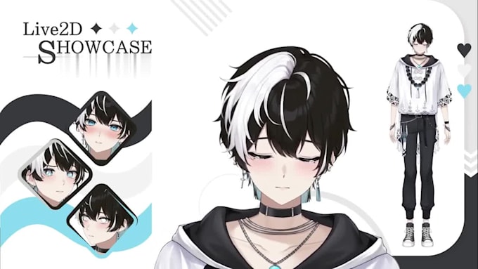 draw live 2d vtuber model, live 2d rigging, vtuber model, vtuber commission