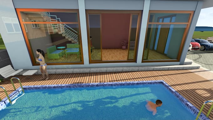 3d visualization elevation floor plan walkthrough video