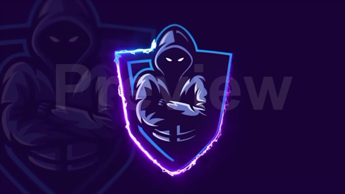 do gaming 2d sci fi, mascot logo reveal animation