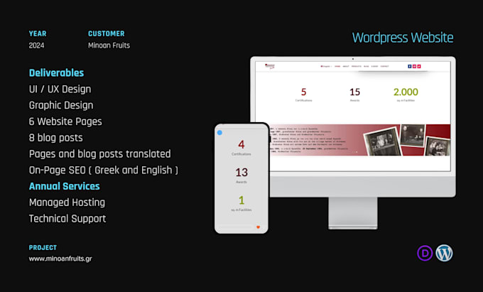 design, develop, and support your wordpress website