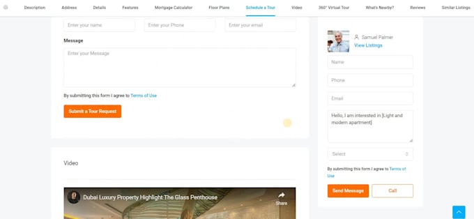 build a real estate property management website