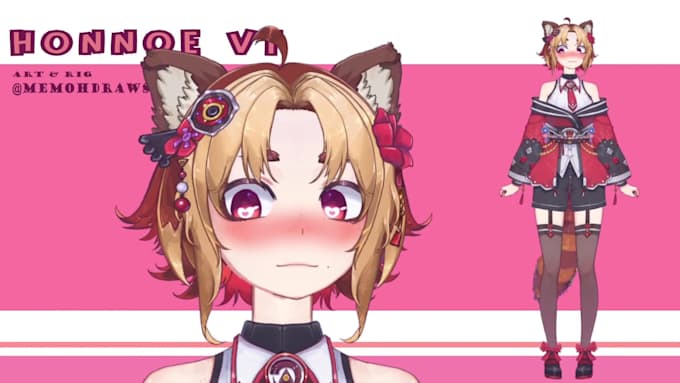 design vtuber model high quality live2d and rigging
