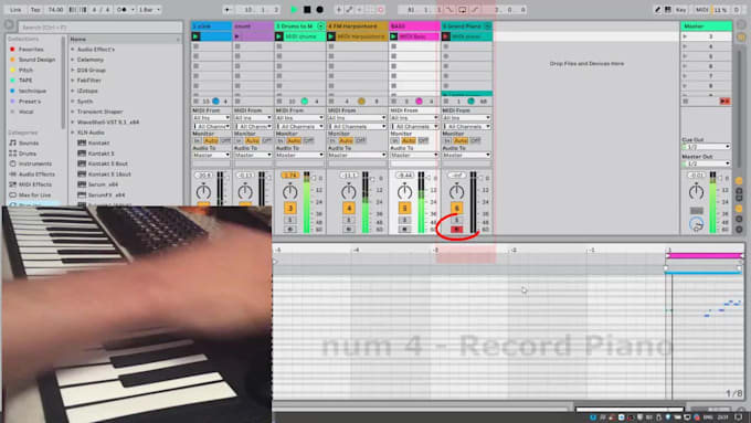 create live looping template from 1 song