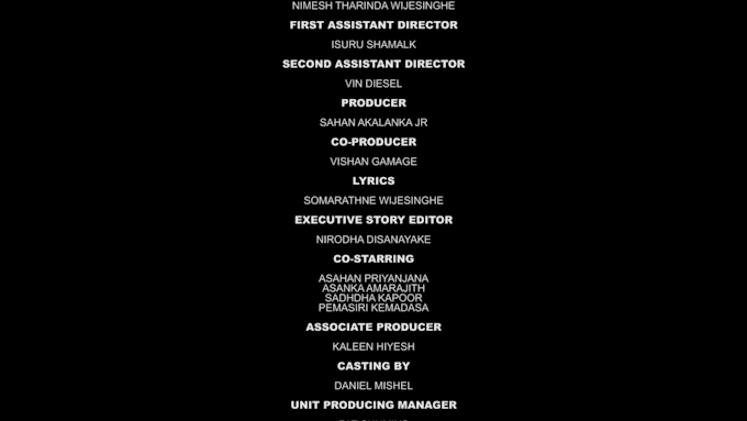 create rolling credit for your film or video
