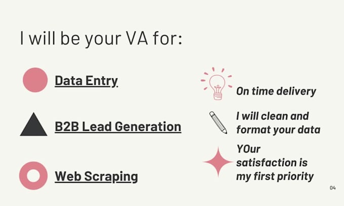 be your reliable VA for b2b lead generation and data entry