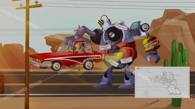 create 2d animated explainer video or 2d animation