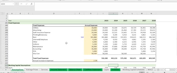 do professional business valuations and financial models