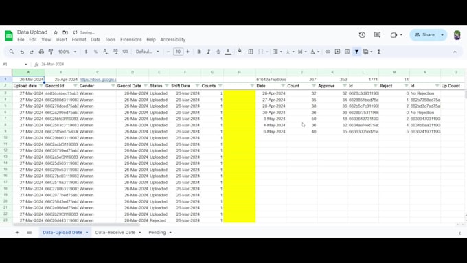 Format your data in google sheets or excel sheet by Vickychimankar | Fiverr