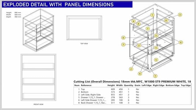 customized furniture design with cnc, cad,polyboard, aspire