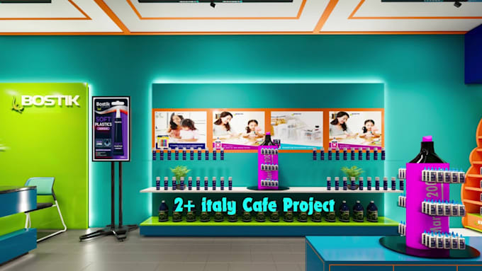 do shop bar restaurants and and hostel interior 3d model 8k renderings