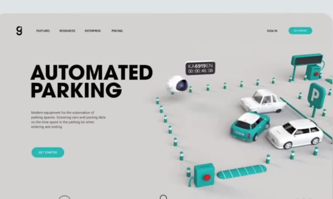 Do 3d interactive weblow animated website, animated car landing page ...