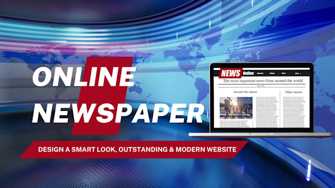 design a premium, professional, and modern wordpress online newspaper website