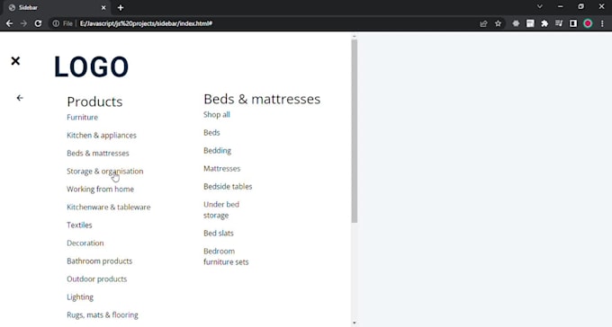 clone, copy or redesign any website feature or full website in react js