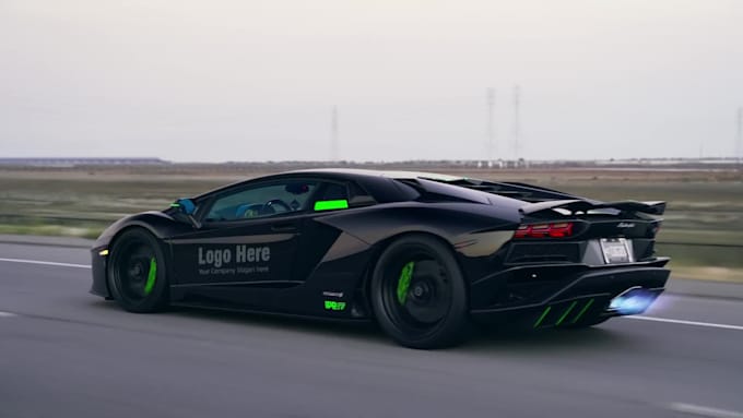 create a  black lamborghini car logo