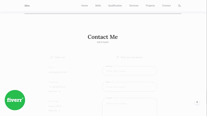 build personal portfolio website, high converting landing page