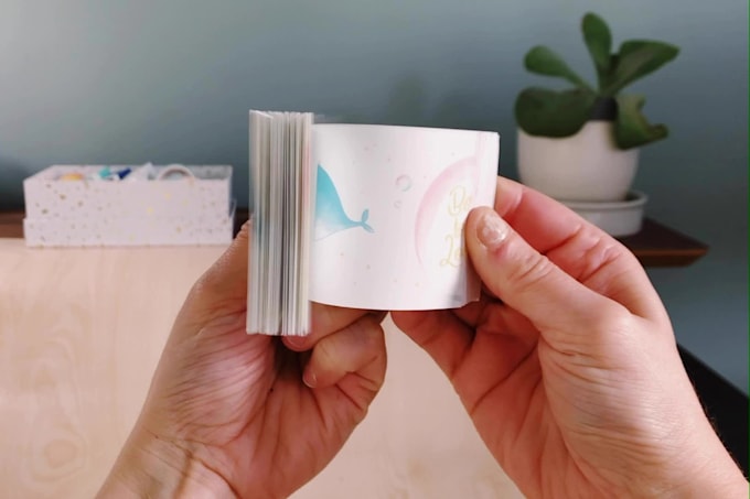 personalised baby announcement flipbook