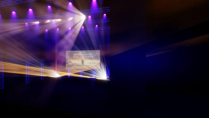 create a 3d stage lighting  and stage design for your event or show