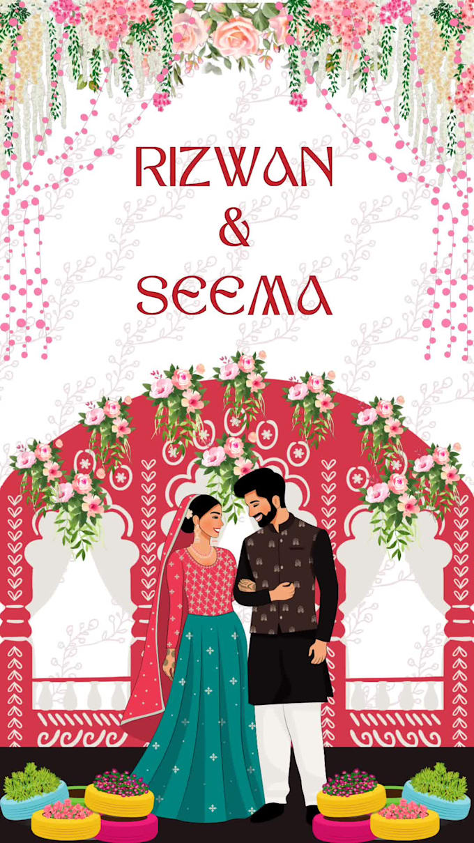 design modern custom invitation cards for wedding, birthday, and events