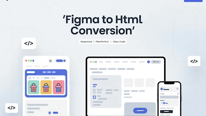 convert your figma design into clean, responsive HTML CSS code