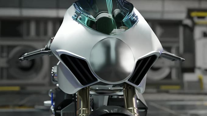 create high poly 3d motorcycle model