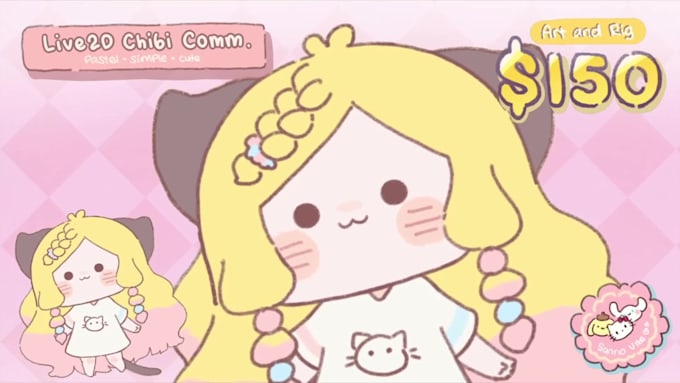 make sanrio vibe cutey vtuber model
