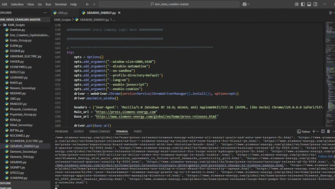 develop a custom web scraper or crawler