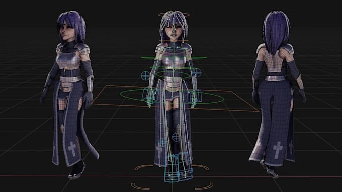 make a 3d model for animation and videogames
