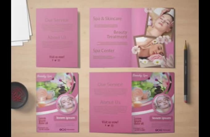 do salon, spa flyer, price or brochure