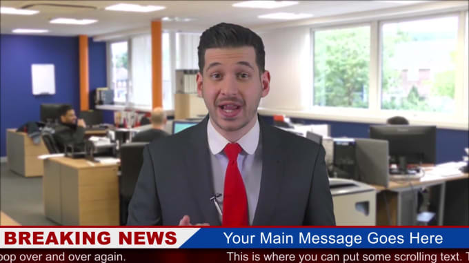 Be your breaking news anchor spokesperson in a live office by ...