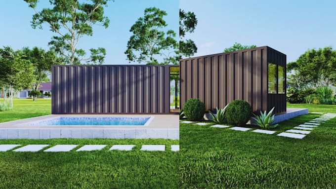 do 3d container home, prefab home, modular home, pop up shop, cabin design