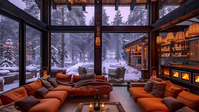 create calming snowfall, rain videos for youtube channel