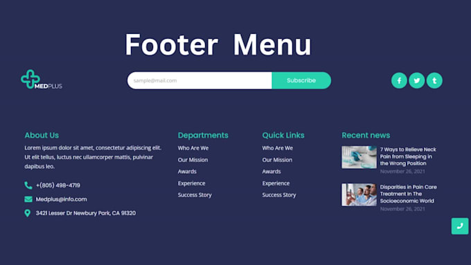 redesign or fix wordpress website header, footer, mega menu